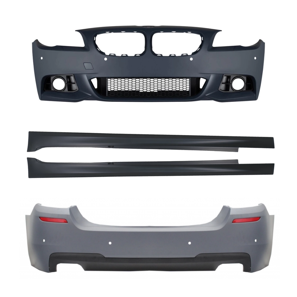 Bmw F10 M Sport Body Kit-Gövde Kiti 2014-2016 | Far Yıkamalı-Park Sensörlü | Çİft Çıkış | 550i Tip