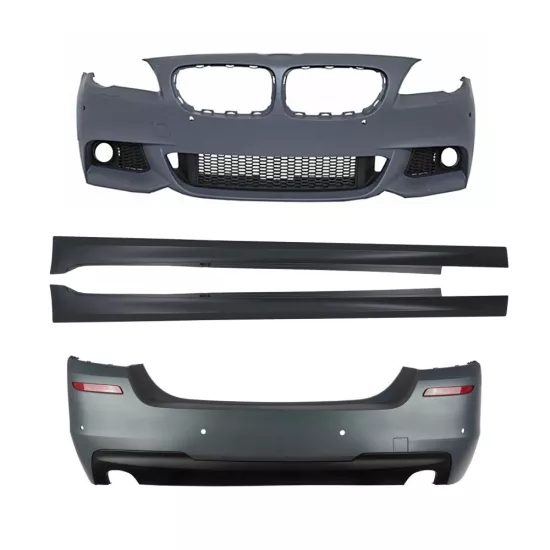 Bmw F10 M Sport Body Kit-Gövde Kiti 2010-2013 | Far Yıkamalı-Park Sensörlü | Çİft Çıkış | 535i Tip