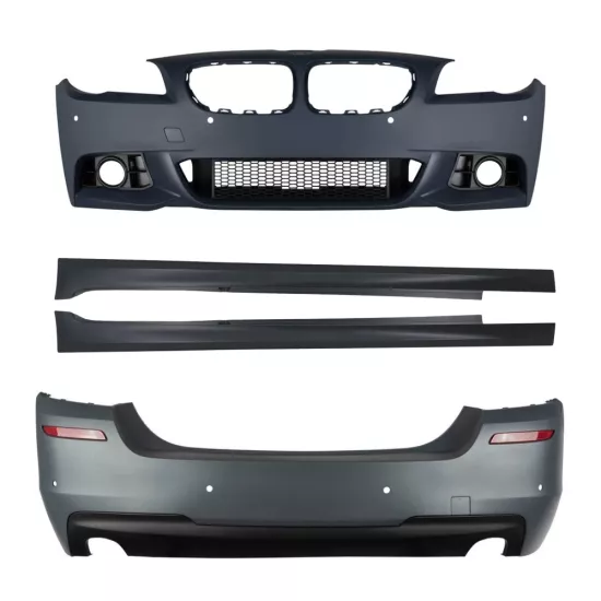 Bmw F10 M Sport Body Kit-Gövde Kiti 2014-2016 | Far Yıkamalı-Park Sensörlü | Çİft Çıkış | 535i Tip