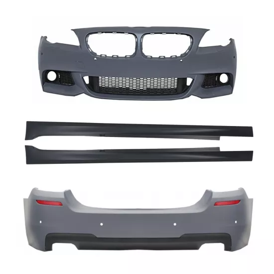 Bmw F10 M Sport Body Kit-Gövde Kiti 2010-2013 | Far Yıkamalı-Park Sensörlü | Çİft Çıkış | 550i Tip