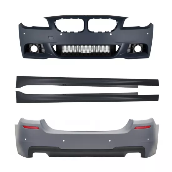 Bmw F10 M Sport Body Kit-Gövde Kiti 2014-2016 | Far Yıkamalı-Park Sensörlü | Çİft Çıkış | 550i Tip
