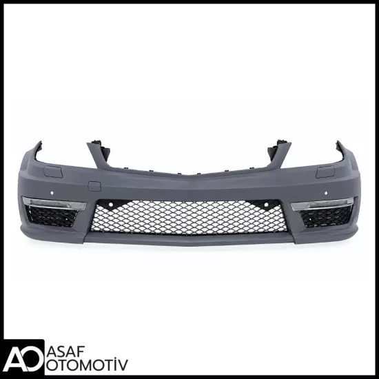 Mercedes C Serisi W204 AMG C63 Ön Tampon Seti 2011-2013 | Park Sensörlü | Far Yıkamalı