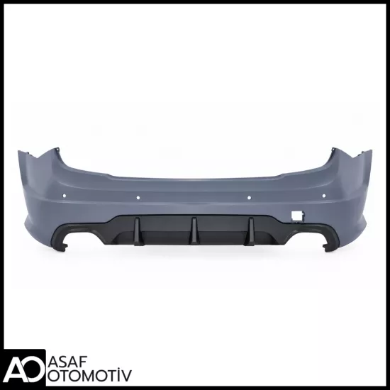 Mercedes C Serisi W204 AMG C63 Arka Tampon Seti 2011-2013 | Park Sensörlü | Çift Çıkış